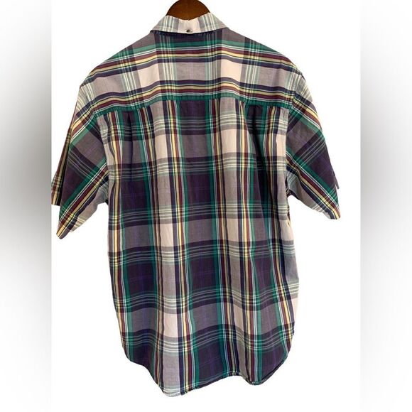 Eddie Bauer Mens Plaid Short Sleeved Button Down Shirt Multicolored M - Picture 2 of 7